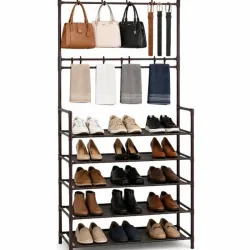Zapatera de 5 niveles con percha