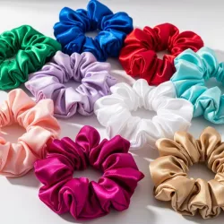 scrunchies de satín