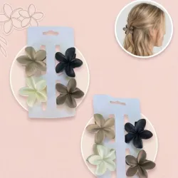 set de pellizcos de flor mate