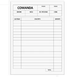 Comandas para restaurantes (por centena)