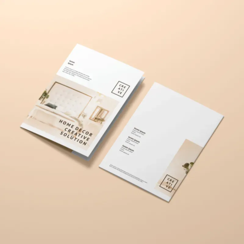 📑 Díptico Premium en Papel Cromado