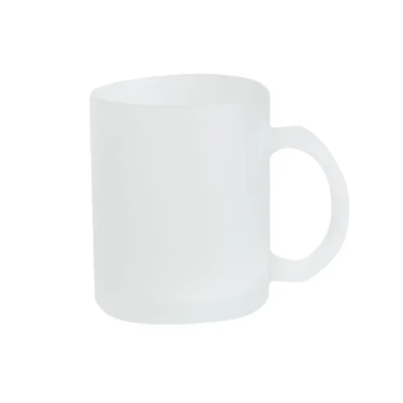 Taza de vidrio glaseado con color de fondo 11 oz. para sublimación