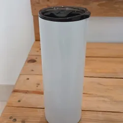 Thermo Skinny de Acero Inoxidable Blanco sin Asa 600 ml