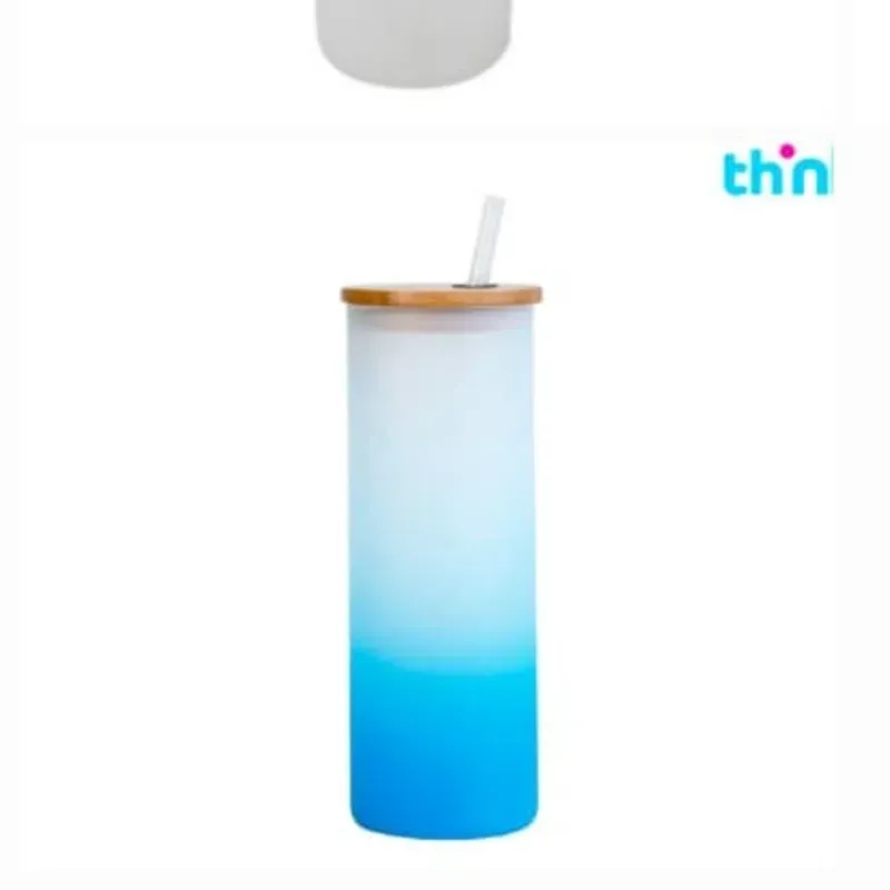 Vaso de Vidrio Glaseado con Base de Color