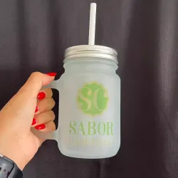 Vaso Nevado con Tapa & Absorbente 