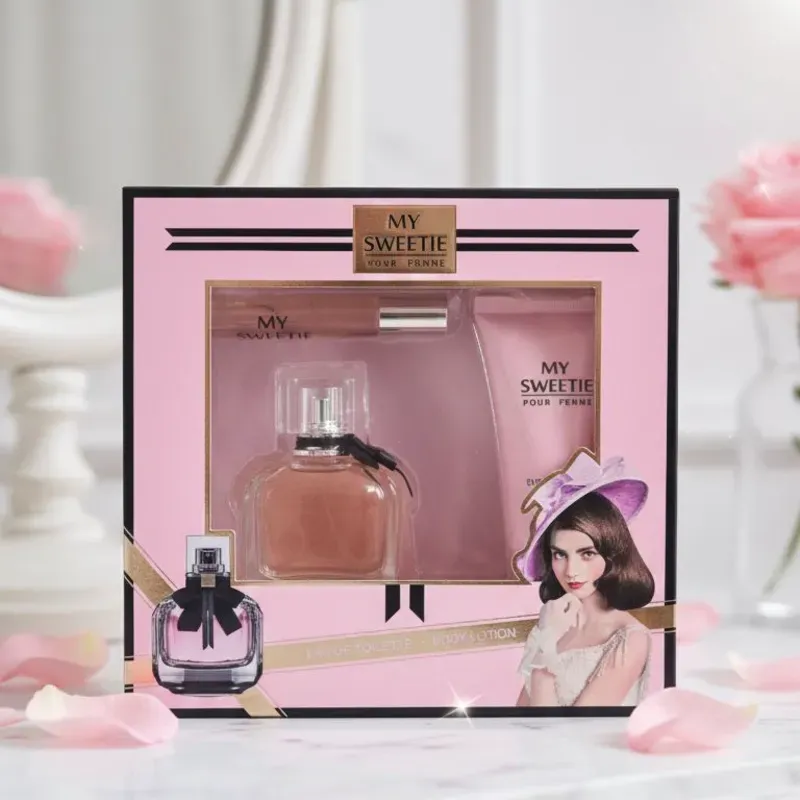 Estuche colonia, crema y colonia de bolsillo para damas