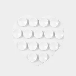 Ventosa de corazón blanco 