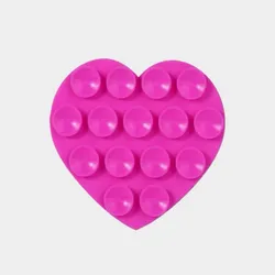 Ventosa de corazón fucsia