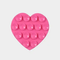 Ventosa de corazón fucsia