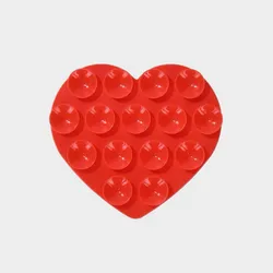 Ventosa de corazón roja 