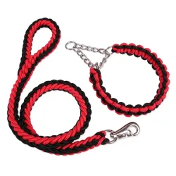 Correa Trenzada con Collar Ajustable (Grande)