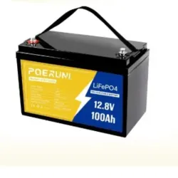 POERUNI 100Ah 12V Lithium LiFePO4