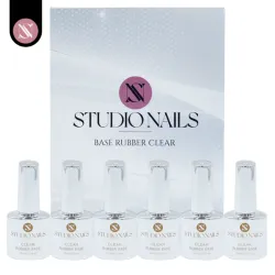 Colección Gel Base Rubber Transparente – Colección 6 Piezas (10 ml c/u)