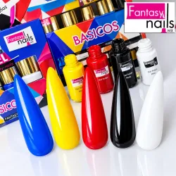 Coleccion Nail art gel fantasy basicos c/5 colores