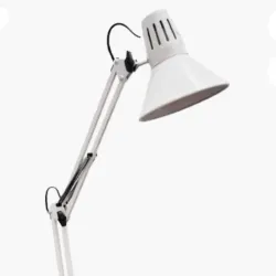 Lámpara de campana blanca y negra