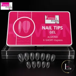TIP FANTASY SOFT-GEL (ALMOND X-SHORT) CRISTAL PAQUETE