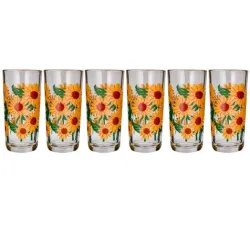 Juego de 6 vasos de cristal ( 250 ML)