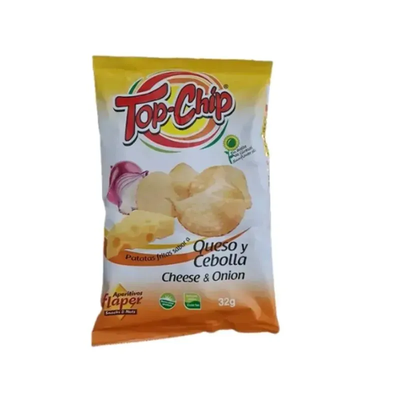Papas fritas Top chip sabor queso y cebolla 
