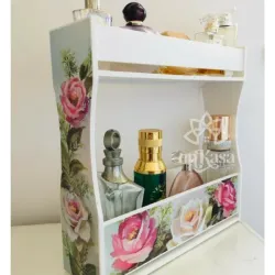 Organizador de perfumes con imagen decorativa