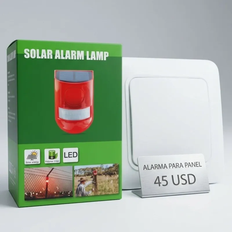 Alarma solar recargable