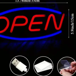 Carteles neón open