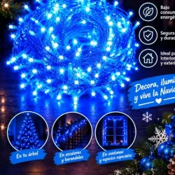 Luces navideñas azul
