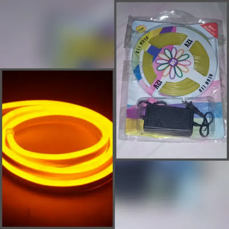 Luz neòn amarillo con transformador