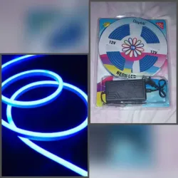 Luz neòn azul con transformador 