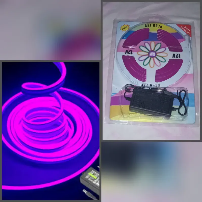 Luz neòn morado con transformador
