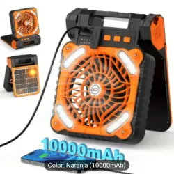 Ventilador recargable 10000mA naranja
