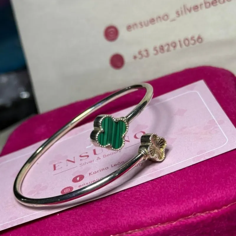 Esclava van cleef flor verde 