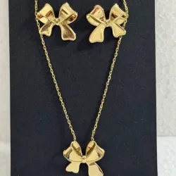 Juego de cadena y aretes