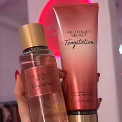 Juego de colonia + crema Temptation