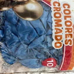 Paquete de globo azul cromado