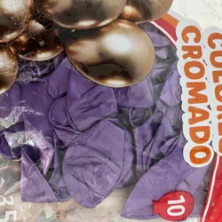 Paquete de globo morado cromado