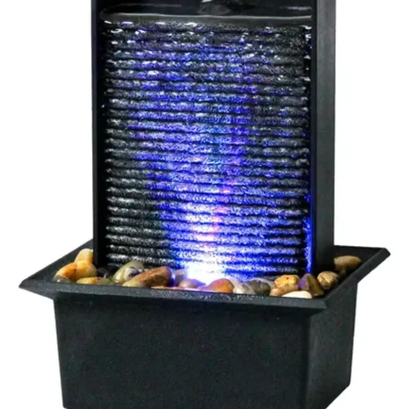 Fuente de agua con luz led