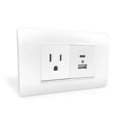 Toma corriente con puerto USB+ Puerto C