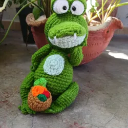 Rodrigo el cocodrilo vegetariano.