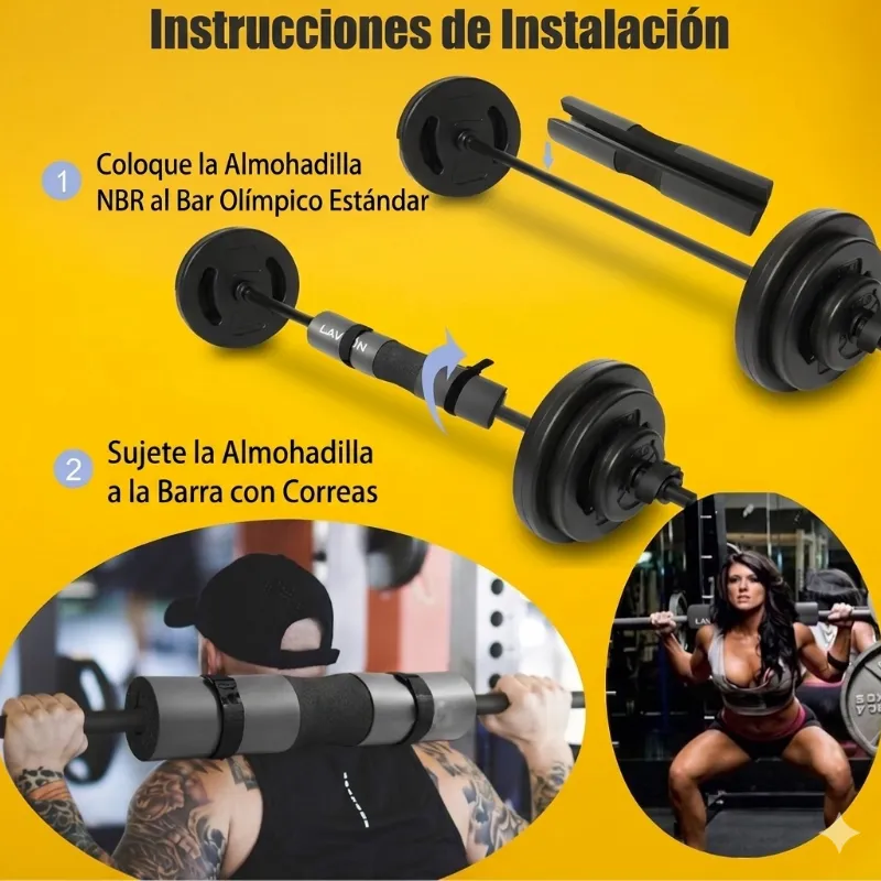 Almohadillas para barra de hombros.