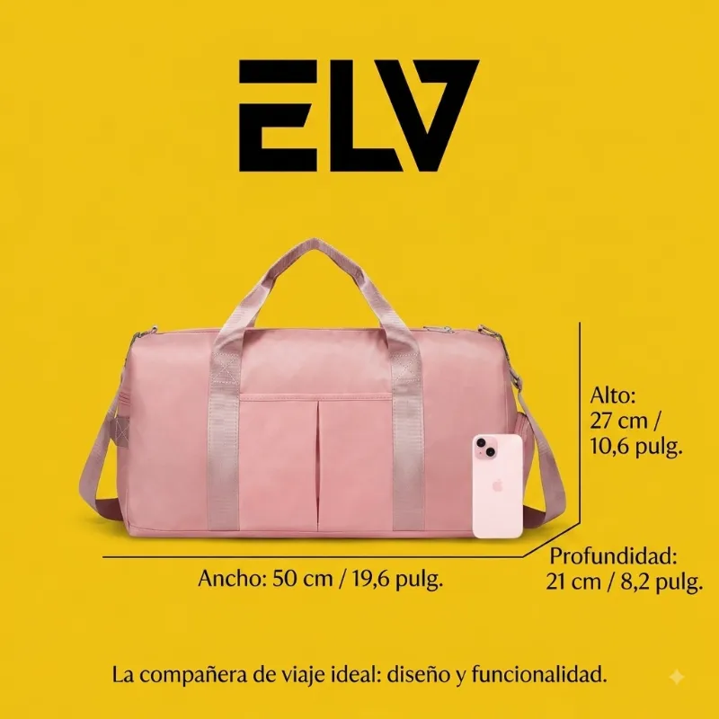 Bolso Deportivo // Negro // Gran Capacidad, compartimento para Zapatos