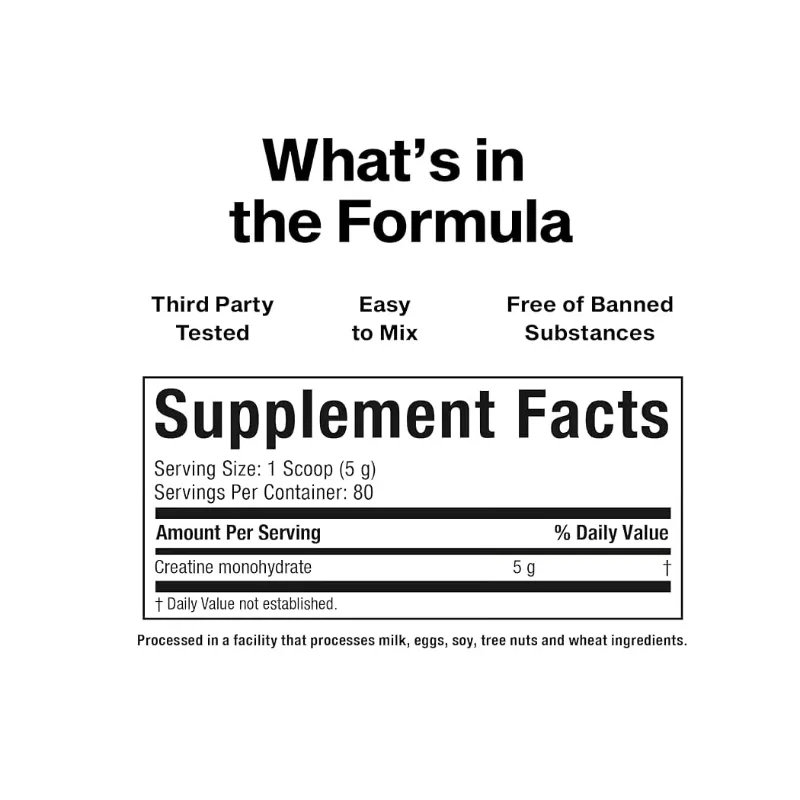 Creatina Monohidratada Muscle Tech 80 Serv. 5g Creatina. Sin Sabor