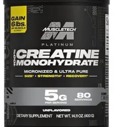Creatina Monohidratada Muscle Tech 80 Serv. 5g Creatina. Sin Sabor
