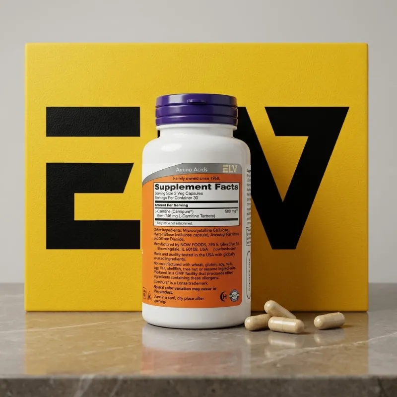 L-Carnitine // Now Supplements // 60 cápsulas