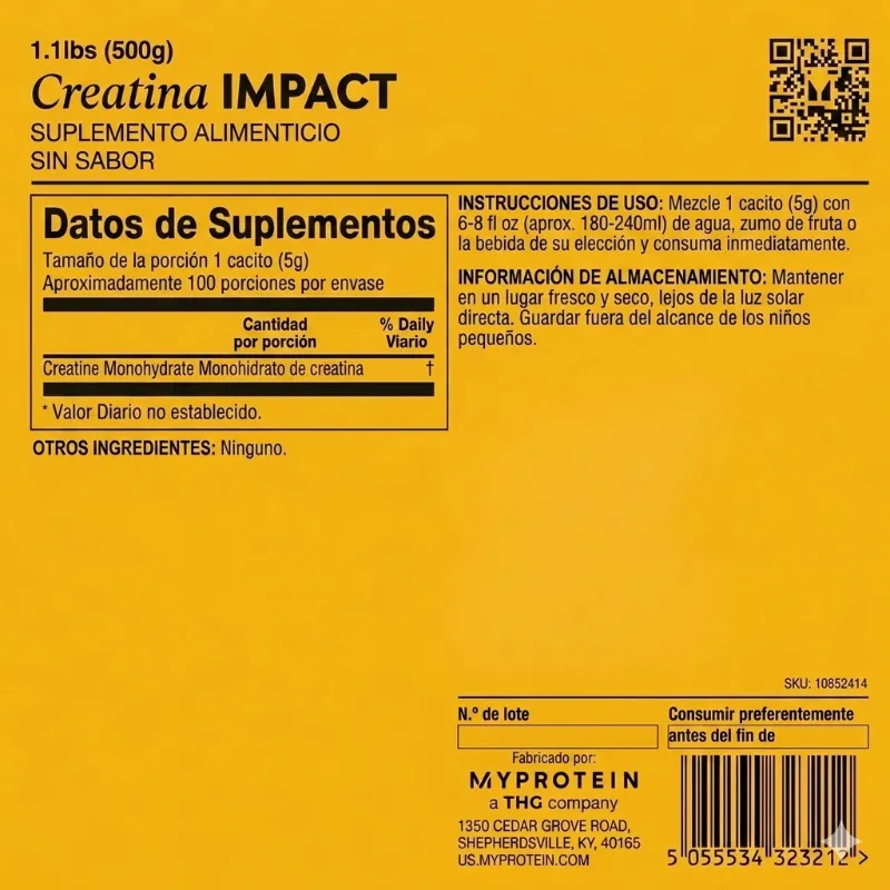 Myprotein Creatina // 100 Serv.