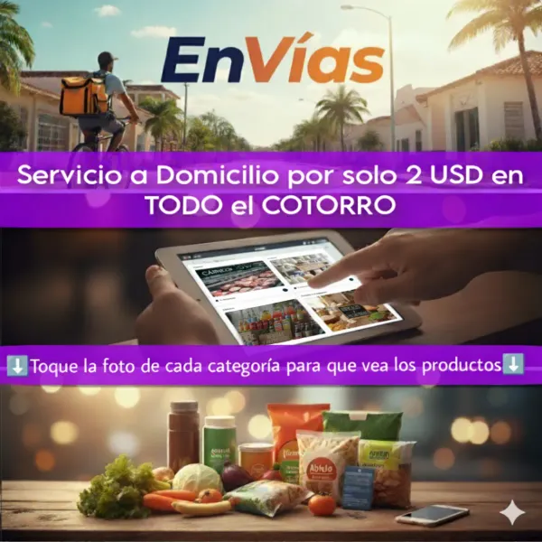 ¡BIENVENIDO!
Somos EnVías, una tienda virtual cuya misión es hacerle más sencilla y agradable la experiencia de comprar productos para sus familiares. Aquí tenemos los artículos distribuidos en varias categorías para que le sea más fácil encontrar lo que busca y que pueda hacer su compra sin perder tiempo. Revise a cada rato la página pues regularmente estamos poniendo en el estante virtual muchos productos nuevos.
¿Por qué elegirnos?
En muchas ocasiones las tiendas online demoran mucho tiempo en entregar las compras, tienen los productos en altos precios y cobran una tarifa elevada por llevarlos hasta su destino. Pues con EnVías es muy distinto. Hemos tomado la responsabilidad de trabajar lo más pronto posible para que su familiar no espere de más por algo que pueda necesitar. Se entregará habitualmente en el plazo máximo de 24 HORAS. También nos estamos esforzando por ofrecerle un MEJOR PRECIO para que no tenga que ir a ninguna otra tienda.
Por el momento solo estamos haciendo mensajerías en TODO el Cotorro.
°FORMA DE PAGO°
La forma de pago actual es por ZELLE. No hay compra mínima, puede comprar desde lo más barato que tenemos en la tienda hasta la cantidad de productos que desee por el mismo precio de entrega. Cuando tenga todo lo que comprará entre al carrito y presione en "CONTINUAR CON LA COMPRA"
Entonces el sistema automáticamente le pasará con el comercial que enseguida le atenderá para mostrarle como hacer el pago por vía ZELLE. Las transferencias se confirman bastante rápido por lo que en breve, luego de la confirmación, se llevará el pedido a su destino.
Estamos ENCANTADOS de TRABAJAR para USTED y por esa razón también estamos ABIERTOS a leer SUGERENCIAS que puedan hacer de EnVías su TIENDA FAVORITA. Gracias.