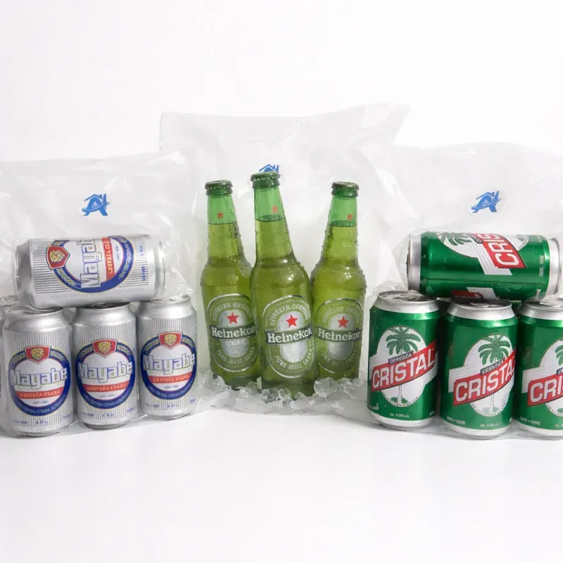 Cervezaz ambasas al vacio con hielo