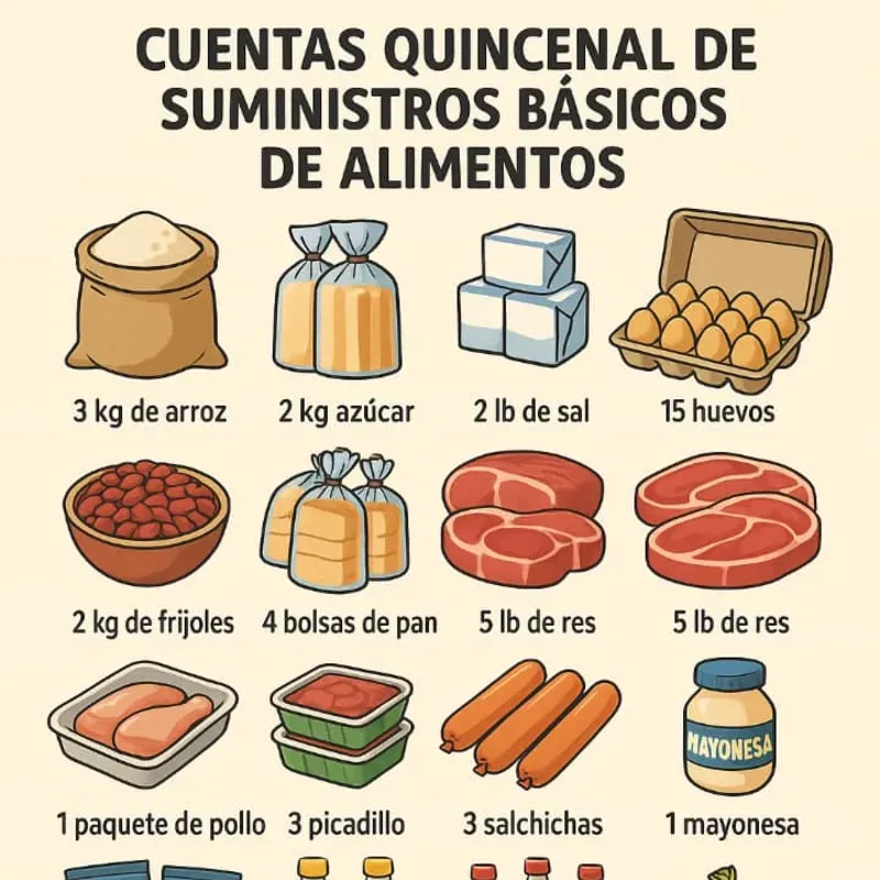 Cuota quincenal de alimentos básicos 📃
