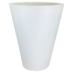 Maceta Decorativa Cónica Blanca