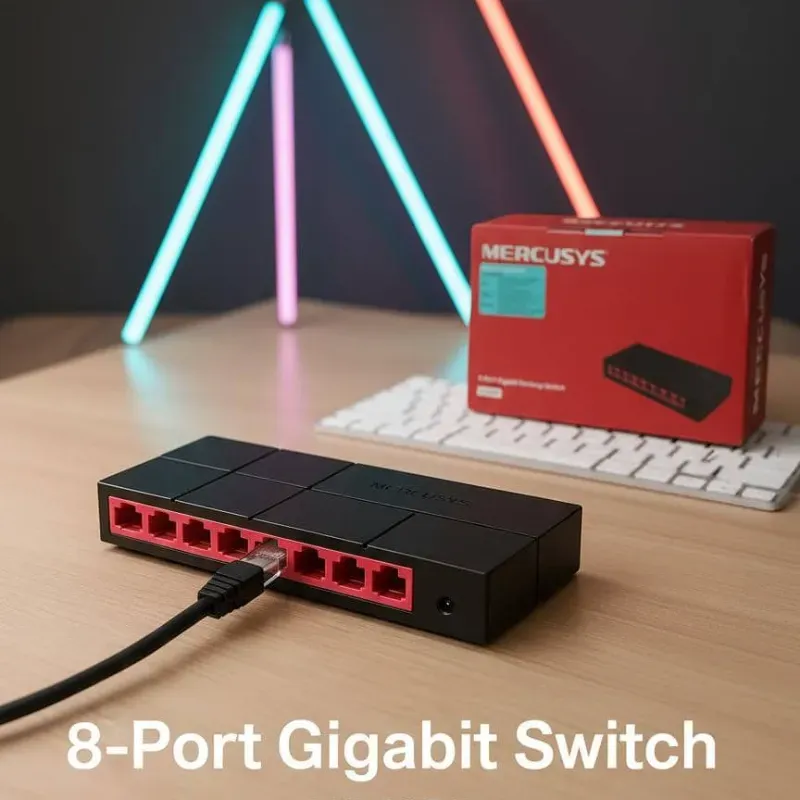 Switch Mercusys MS108G – 8 Puertos Gigabit