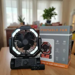 Ventilador Recargable Doble Blade Obturador fan Nuevo en caja